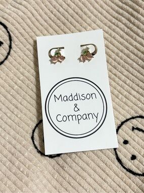 Pink Cherry Stud Earrings